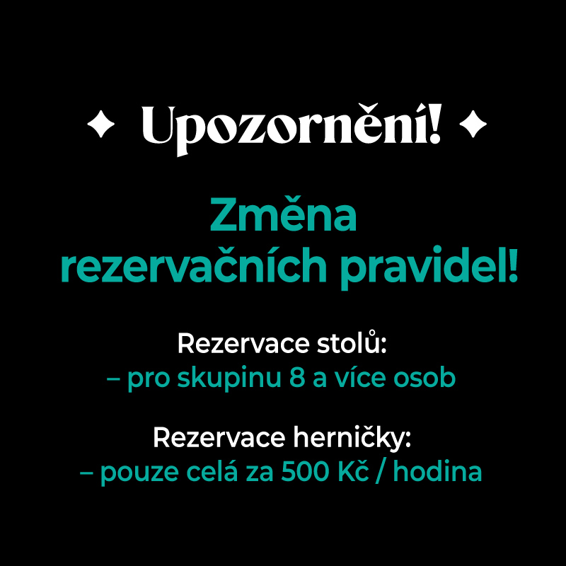 Důležitá změna rezervačních pravidel!