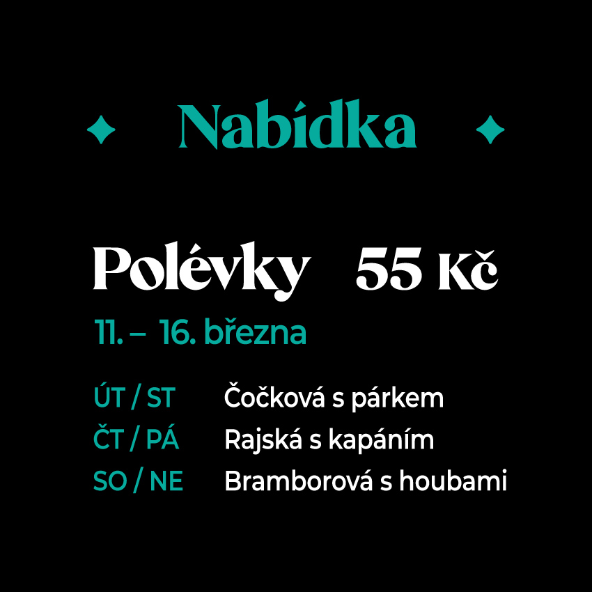 Nabídka polévek | 11. až 16. března