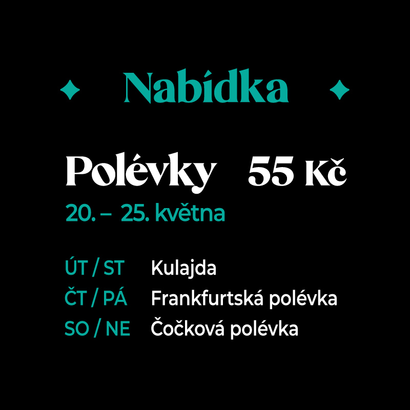 Nabídka polévek | 20. až 25. května
